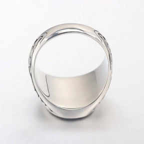 Master Mason Blue Lodge Ring - Signet Skull Square and Compass 925 Sterling Silver - Bricks Masons