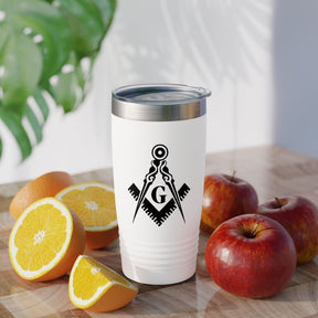 Master Mason Blue Lodge Ringneck Tumbler - Square & Compass G - Bricks Masons