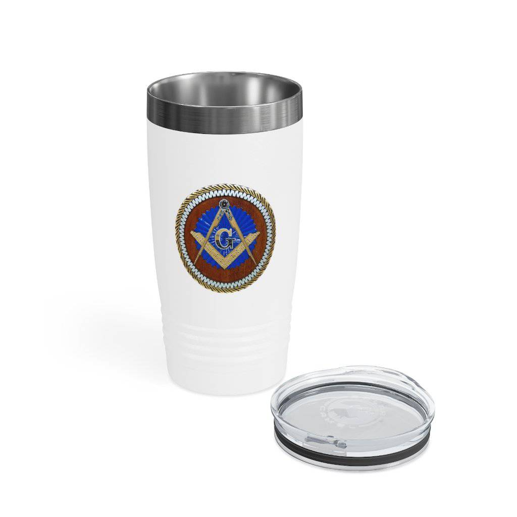 Master Mason Blue Lodge Ringneck Tumbler - Square & Compass G - Bricks Masons