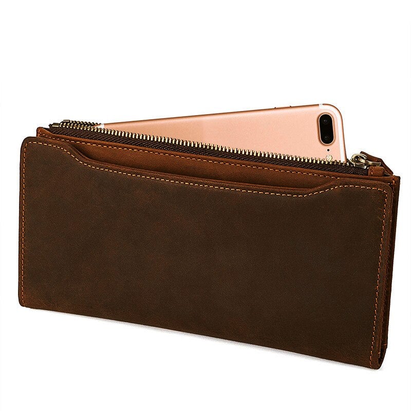 Knights Templar Commandery Wallet - Genuine Brown Leather - Bricks Masons