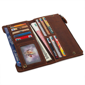 Knights Templar Commandery Wallet - Genuine Brown Leather - Bricks Masons