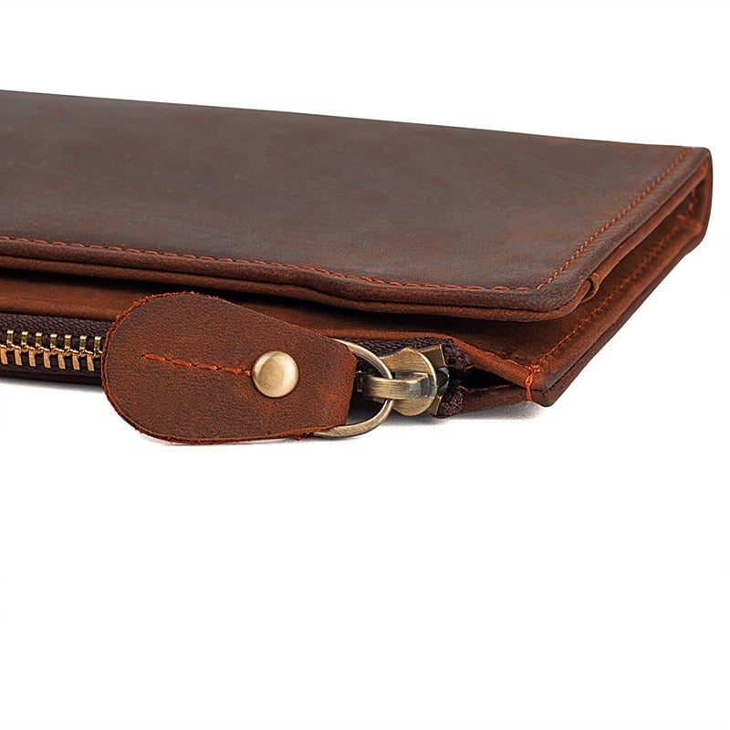 Knights Templar Commandery Wallet - Genuine Brown Leather - Bricks Masons
