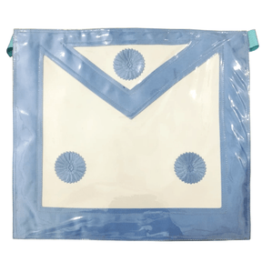 Master Mason French Rite Apron - Plastic Sky Blue - Bricks Masons