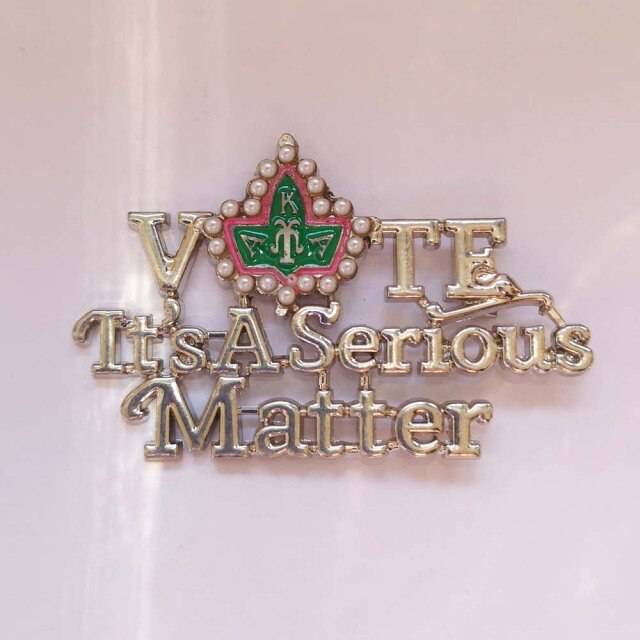 OES Lapel Pin - VOTE - Bricks Masons