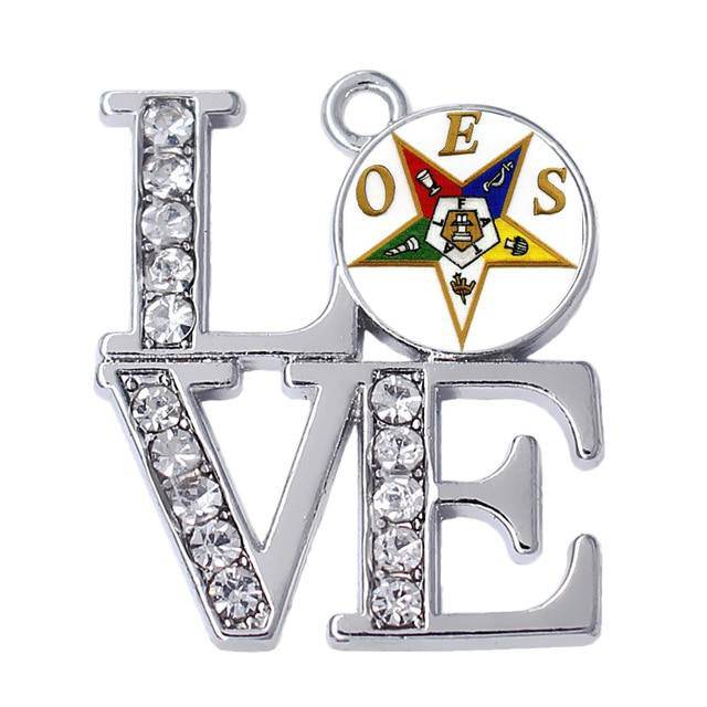 OES Necklace - LOVE Charms Pendants - Bricks Masons