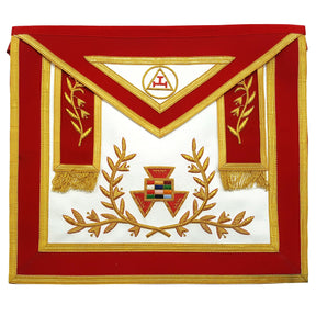 Past High Priest Royal Arch Chapter Apron - Red with Gold Braid - Bricks Masons