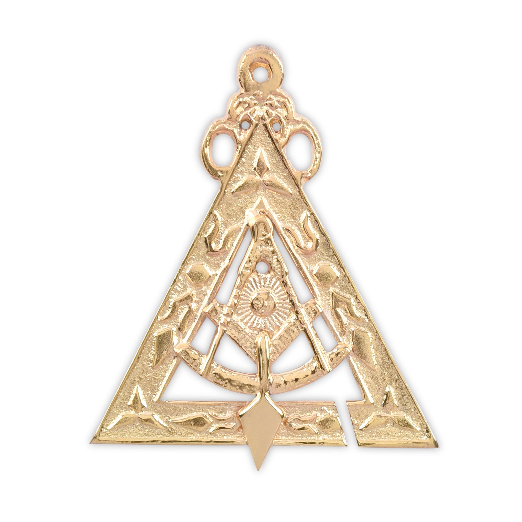 Past Illustrious Master Council Officer Collar Jewel  - Gold Plated - Bricks Masons