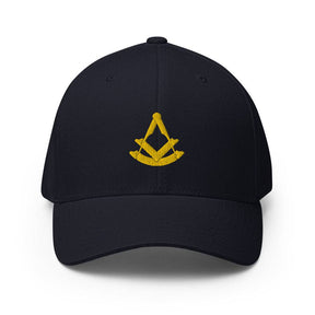 Past Master Blue Lodge Baseball Cap - Golden Embroidery - Bricks Masons