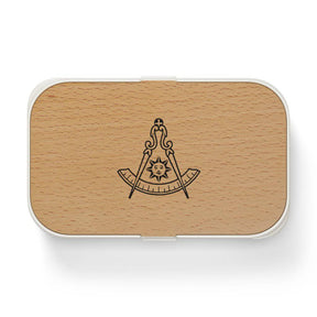 Past Master Blue Lodge Lunch Box - Wooden Lid - Bricks Masons
