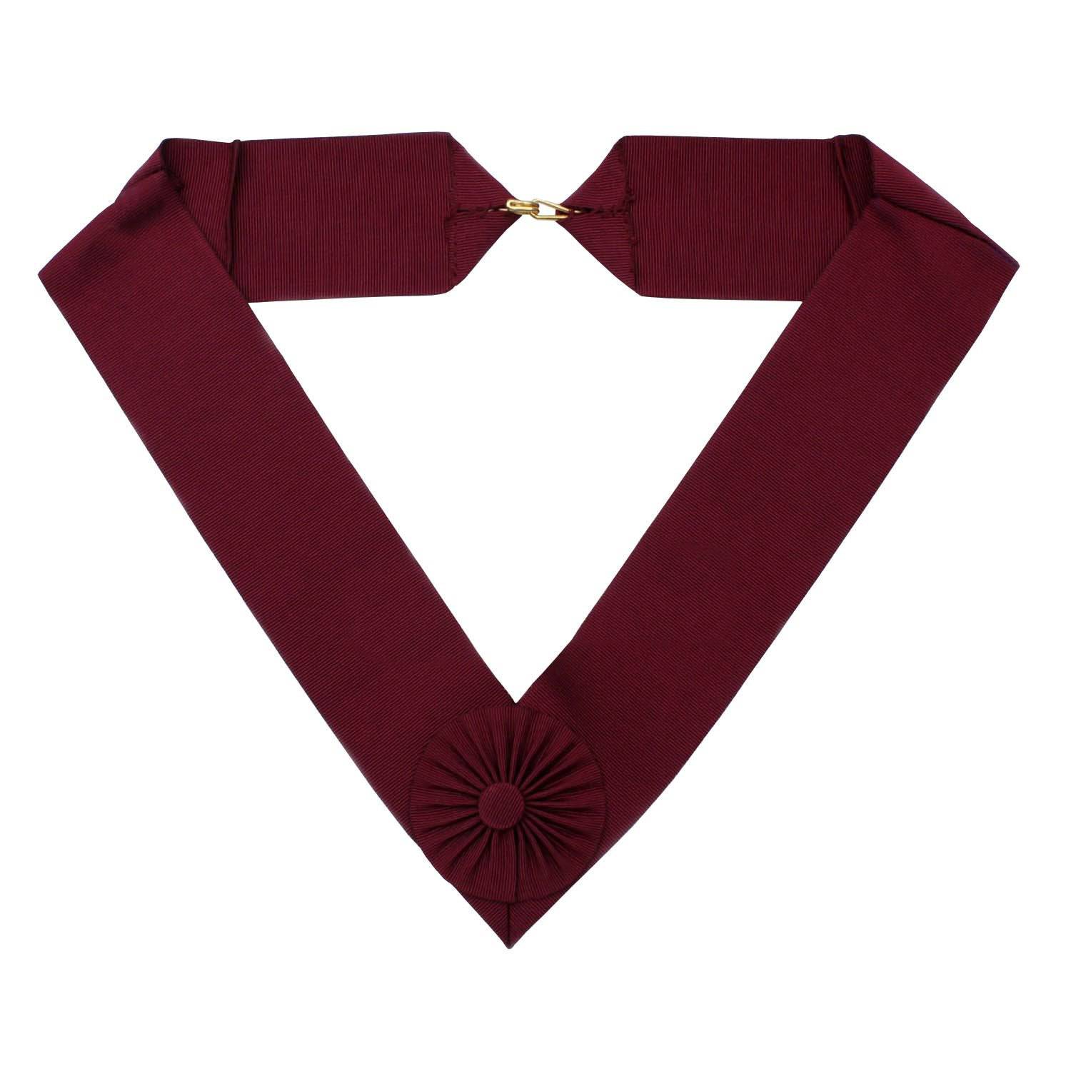 Past Rank Royal & Select Masters Collarette - Maroon - Bricks Masons