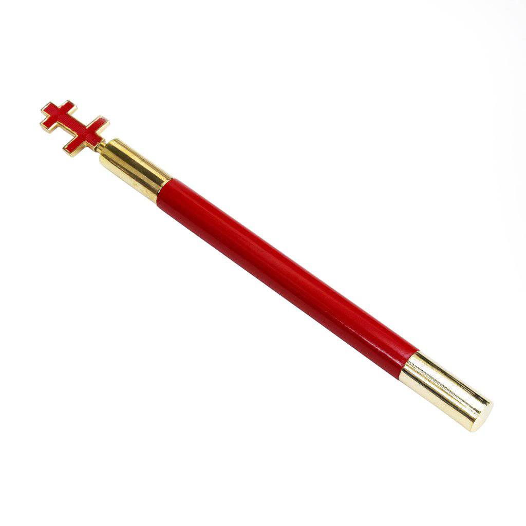 Preceptor Knights Templar Baton - Red Color - Bricks Masons