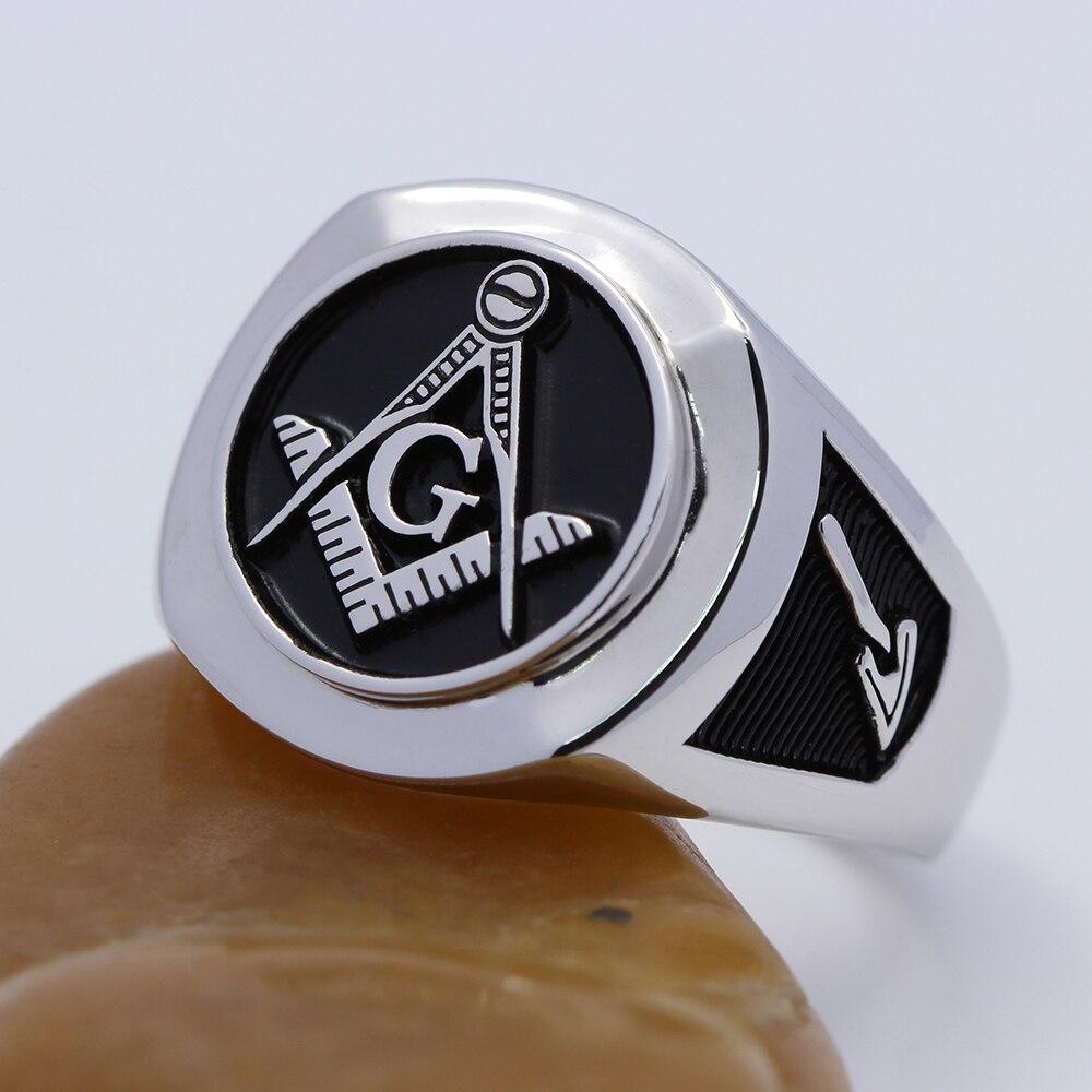 Master Mason Blue Lodge Ring - Compass and Square Sterling Silver