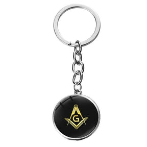 Master Mason Blue Lodge Keychain - Square and Compass G (16 variants) - Bricks Masons