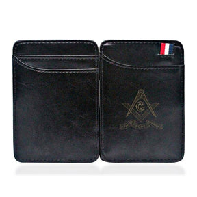 Master Mason Blue Lodge Wallet - With Credit Card Holder Brown/black