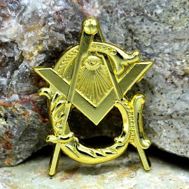 Master Mason Blue Lodge Lapel Pin - Gold