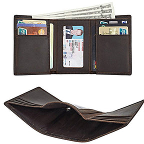 Master Mason Blue Lodge Wallet - Compass And Square G and Credit Card Holder Dark Brown