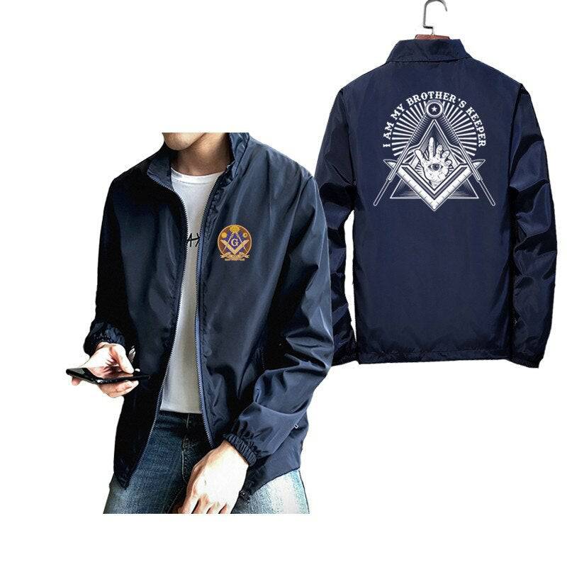 Master Mason Blue Lodge Jacket - Brothers Keeper Square & Compass G (Multiple Colors)