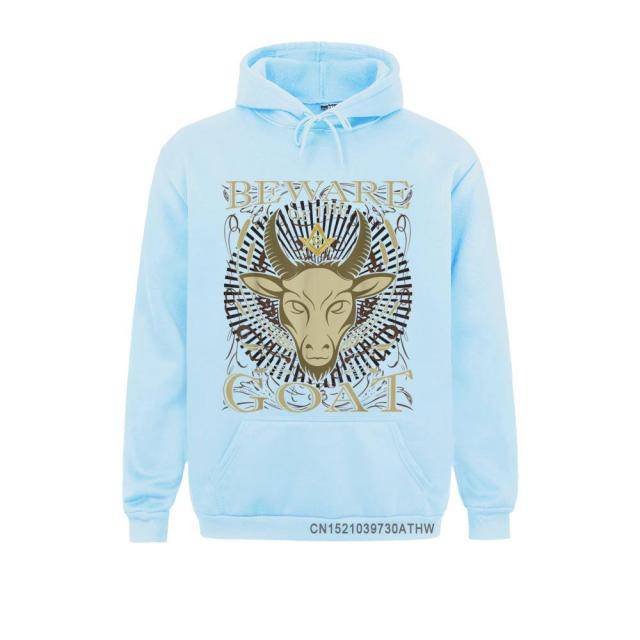 Master Mason Blue Lodge Hoodie - "Beware Of The Goat" Square and Compass G [Multiple Colors]