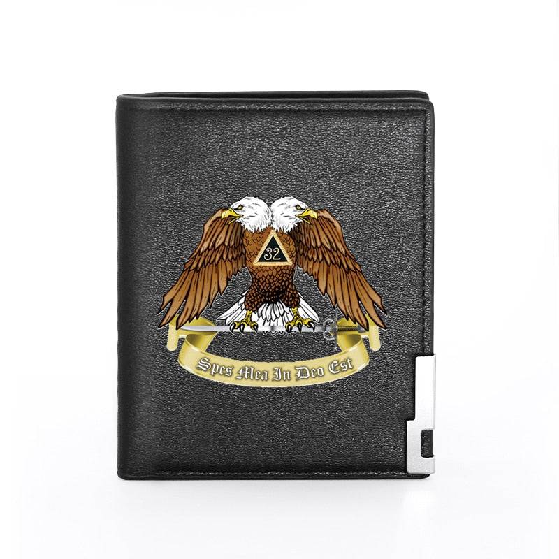 32nd Degree Scottish Rite Wallet - (Black & Brown)