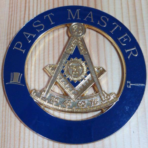 Past Master Blue Lodge Car Emblem - Blue