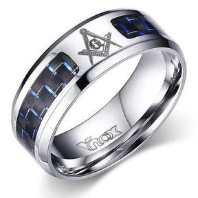 Master Mason Blue Lodge Ring - Black & Blue