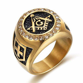 Knights Templar Commandery Ring - Zirconia