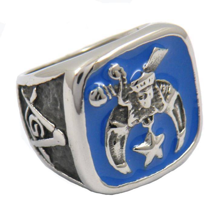 Shriners Ring - Blue Silver