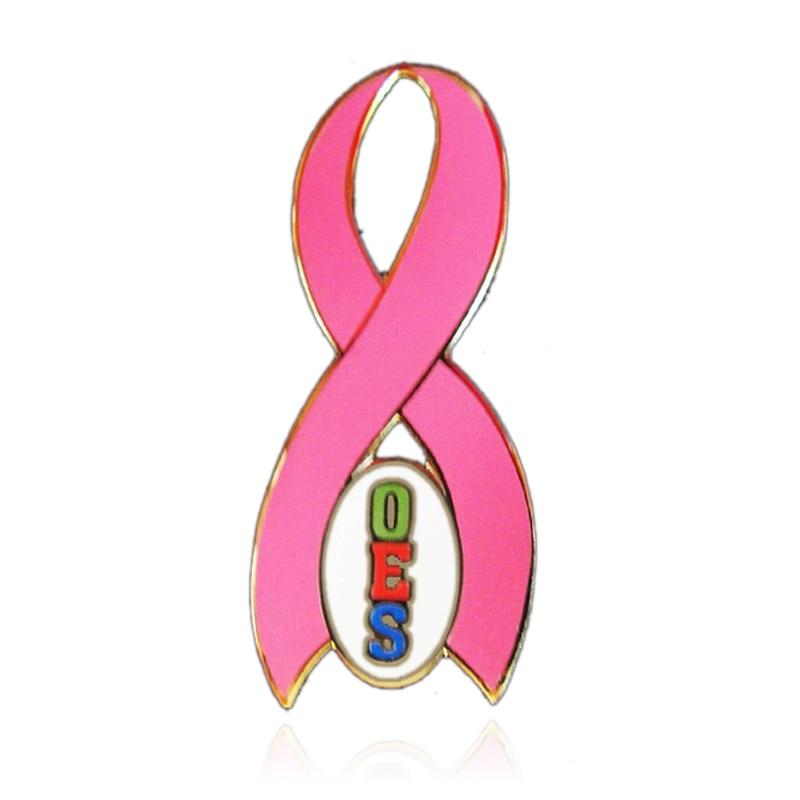 OES Lapel Pin - Breast Cancer Awareness Ribbon