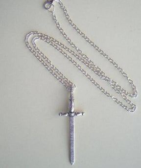 Knights Templar Commandery Necklace - Silver Sword Cross