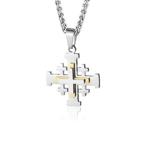 Knights Templar Commandery Necklace - Jerusalem Cross Pendant