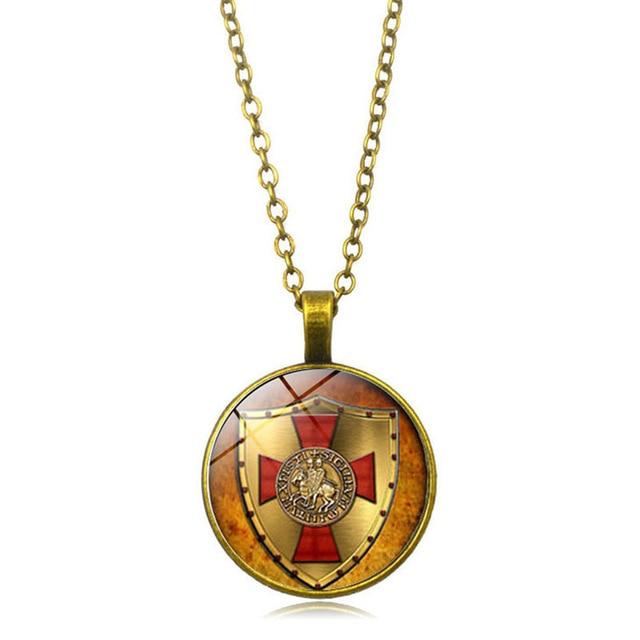 Knights Templar Commandery Necklace - Glass Cover Pendant