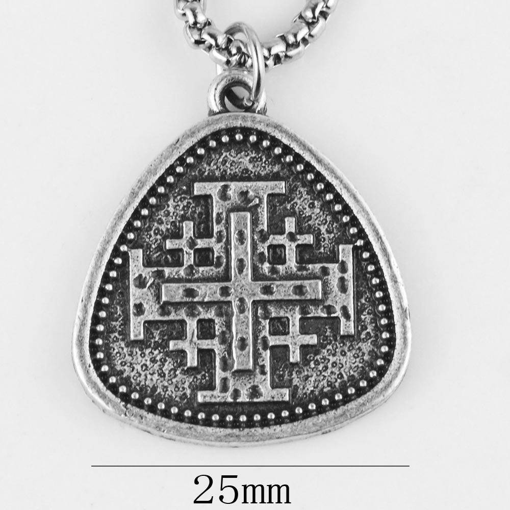 Knights Templar Commandery Necklace - Silver Jerusalem Cross Various Chain Lenghts