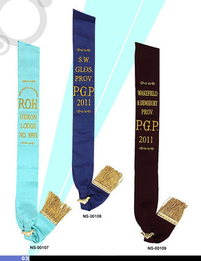 R.A.O.B. Sash - Various Degrees - Bricks Masons