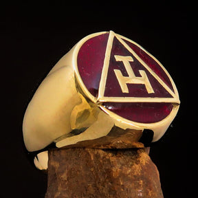 Royal Arch Chapter Ring - Red Solid Brass - Bricks Masons