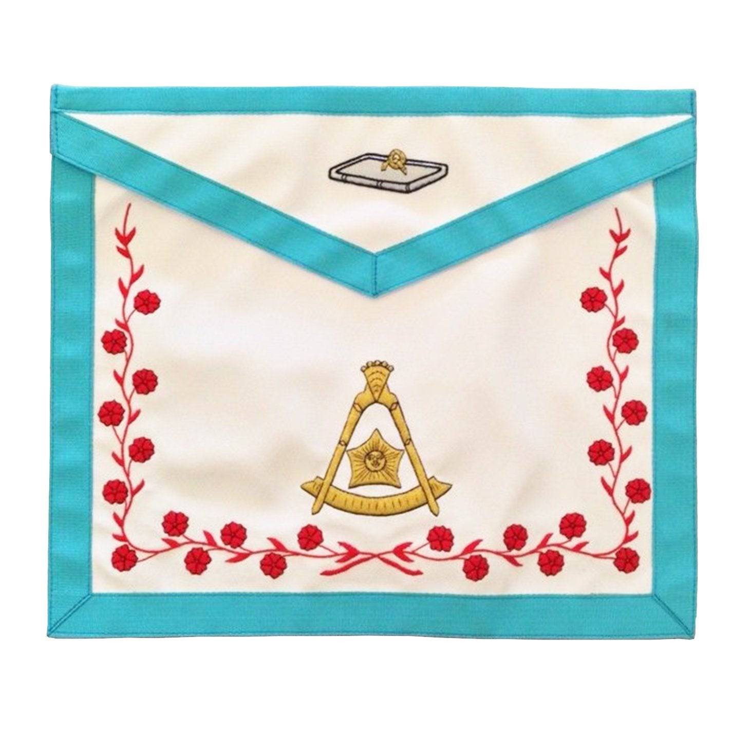 14th Degree Scottish Rite Apron - White & Sky Blue Borders