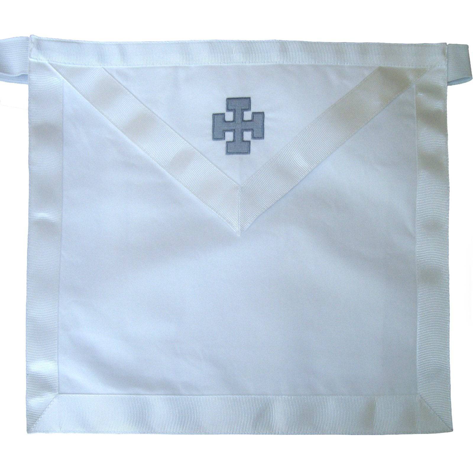 31st Degree Scottish Rite Apron - All White with Logo