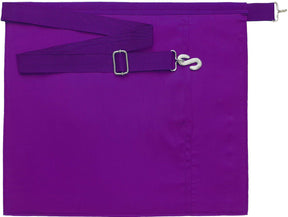 Past Illustrious Master Council Apron - Purple Grosgrain with Golden Fringe Tassels