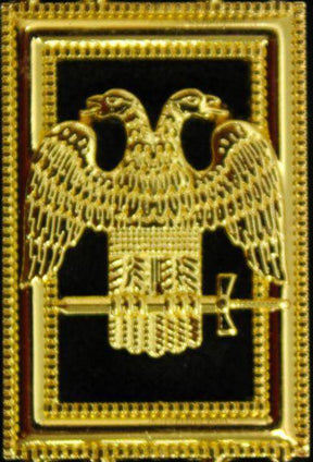 32nd Degree Scottish Rite Chain Collar - Wings Down Gold Plated