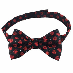 Scottish Rite Bow Tie - Black with Rose Croix Polkadot - Bricks Masons