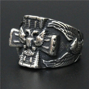 Scottish Rite Ring - Double Head Eagle 316L Stainless Steel - Bricks Masons