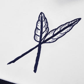 Secretary Blue Lodge Officer Apron - Navy Velvet With Silver Embroidery Thread - Bricks Masons