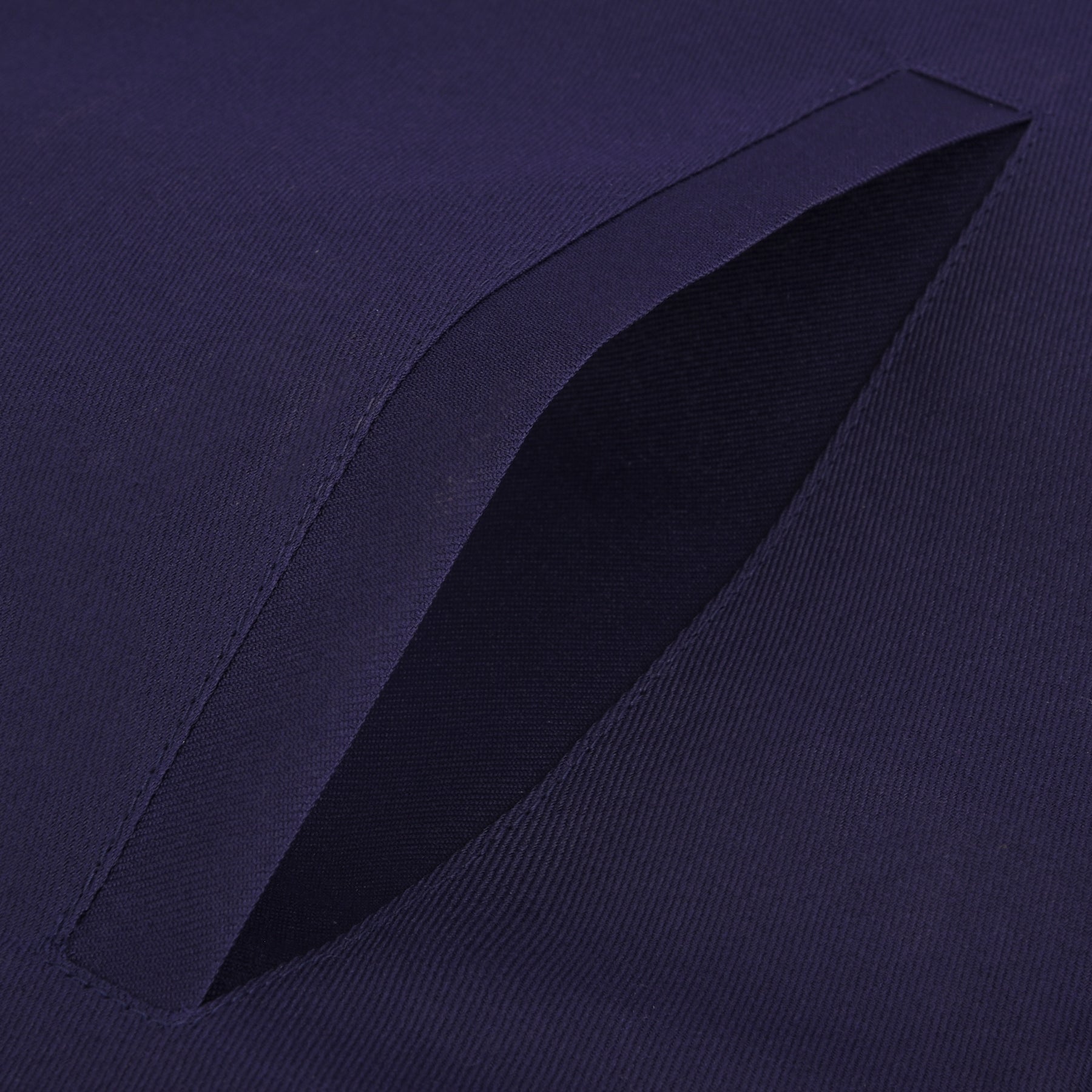 Secretary Blue Lodge Officer Apron - Navy Velvet With Silver Embroidery Thread - Bricks Masons