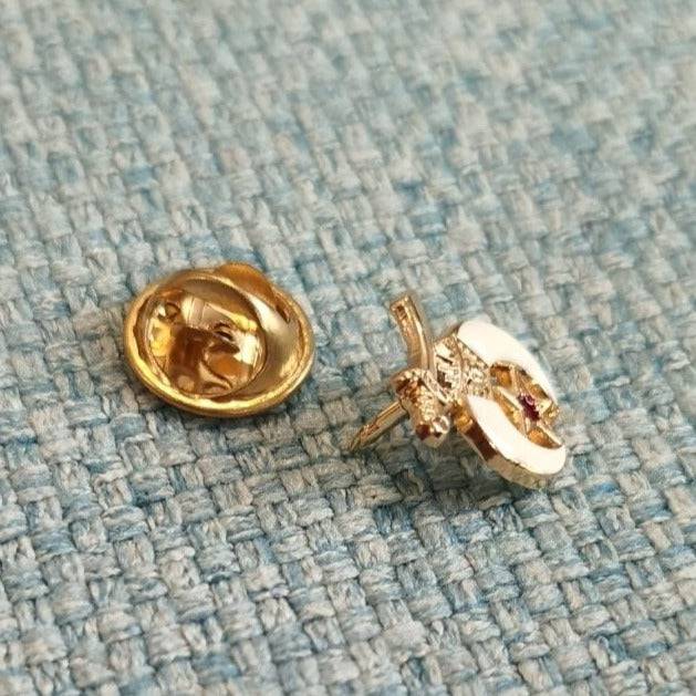 Shriners Lapel Pin - Brass 12.7mm Gold - Bricks Masons