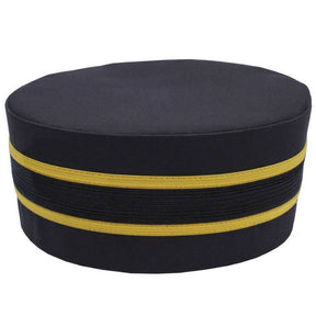Universal Crown Cap - Black with Gold Braid - Bricks Masons