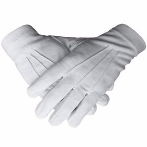 Masonic Gloves - White Cotton - Bricks Masons