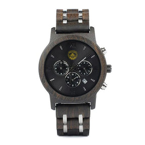 Grand Master Blue Lodge Wristwatch - Various Wood Colors - Bricks Masons