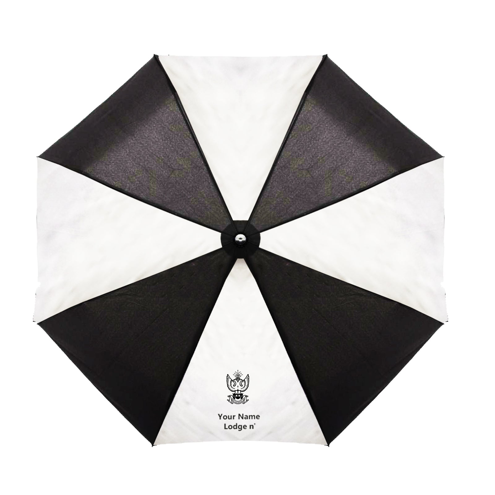 33rd Degree Scottish Rite Umbrella - Wings Up Three Folding Windproof - Bricks Masons