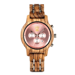 33rd Degree Scottish Rite Wristwatch - Wings Up Various Wood Colors - Bricks Masons