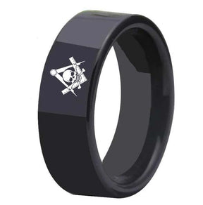 Widows Sons Ring - Black Tungsten - Bricks Masons