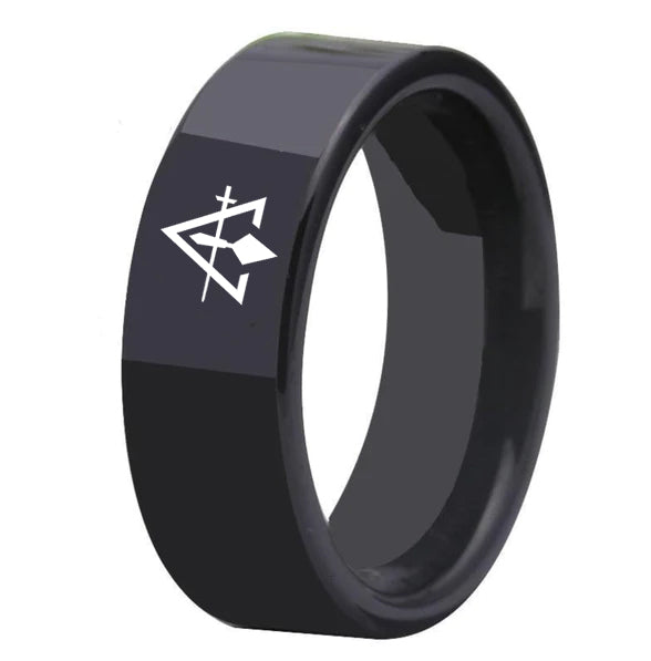 Council Ring - Black Tungsten - Bricks Masons